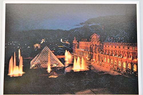 Paris Louvre Pyramid Night Lights Postcard