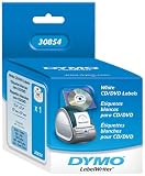 DYMO LabelWriter Media Label, CD/DVD, White, 2-1/4, 160 per pack