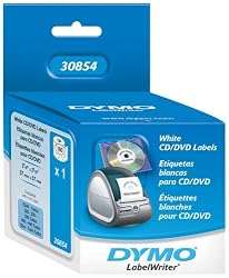 DYMO LabelWriter Media Label, CD/DVD, White, 2-1/4", 160 per pack
