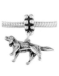 Sterling Silver Irish Setter Dog Dangle Bead Charm