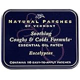Natural Patches Of Vermont Essential Oil Patches Eucalyptus, Coughs & Cold Relief 10 Count Tins