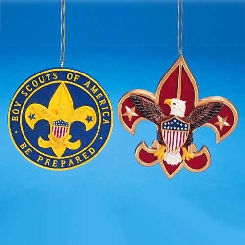 FLATBACK RESIN BOY SCOUT EMBLEM ORNAMENT - Christmas Ornament