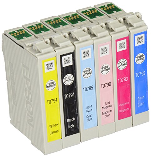 6 Pack (Full Set) Genuine Epson 79 Ink Cartridges for Epson Stylus Photo 1400 Printer in Foil Packaging - No Retail Box