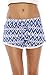 Just Love High Waisted Women Shorts - Summer Pom Pom Beach Shorts,Blue/white Aztec,Medium,Blue/White Aztec,Medium