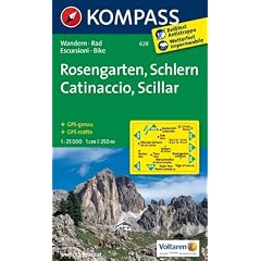 Rosengarten /Catinaccio /Schlern /Sciliar: Wanderkarte mit Radrouten. GPS-genau. 1:25000