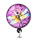 Dragonfly Purple - Retractable Badge Reel with Swivel Clip and Extra-Long 34 inch Cord - Badge Holder