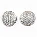 Sterling Silver Earrings with Clear CZ - Size: 15mm