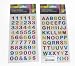GEL ALPHABET/LETTER/NUMBERS STICKERS SET OF 2