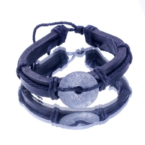 EOZY 1Pc Bracelet En Corde de Chanvre Avec Coin Tout Le Monde Réglable 6-9cm