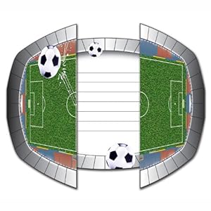 Folat - 8 Einladungskarten * FUSSBALL-STADION * für Party und Geburtstag // Kindergeburtstag Kinder
