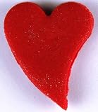 Handmade Edible Sugar Cake Topper Ruby Red Hearts Set of 9