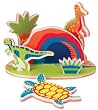 Cuckoo Alex Rub A Dub Dinosaur Island Bath Toy