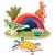 Cuckoo Alex Rub A Dub Dinosaur Island Bath Toy
