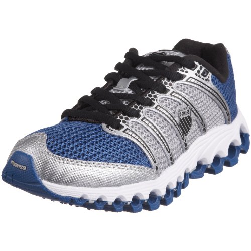 K Swiss Tubes Run 100 Mesh Running Shoe Little Kid Big Kid Classic Blue Silver Black 4 M US Big Kid