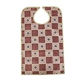 Waterproof Adult Mealtime Bib Protector Aid Apron - Flower Grid by Generic