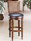 Hillsdale Dalton Cane Back Swivel Bar Stool With Leather Seat 61909