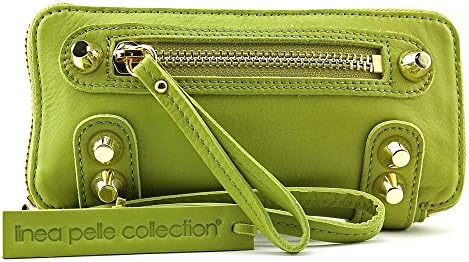 Linea Pelle Collection Women's Dylan Zip Wallet, Tahiti Lime