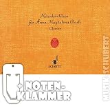 Notenbüchlein für Anna Magdalena Bach mit praktischer Notenklammer - die leichtesten Stücke - Die beliebte Sammlung leichter barocker Spielstücke für Anfänger von Johann Sebastian Bach (broschiert) - (Noten/Sheetmusic)