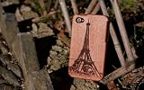 [MADE FROM RAW WOOD] Sapele Case for iPhone 4/4S (Eiffel Sketch) by SigniCASE
