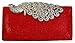 Chicastic Mesh Rhinestone Peacock Hard Box Wedding Cocktail Clutch Purse
