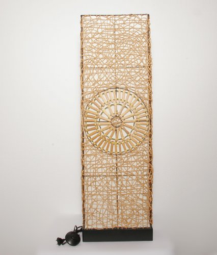 Rattan Leuchte, Wohnleuchte mit Schalter