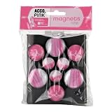 ACCO Bubble Magnets with Pink Ribbon Design, 9 Magnets Per Pack (A7051600)