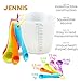 Jennis Measuring Cups and Spoons, Easy Pour, Child Safe, Silicone