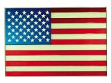 American Flag, 20.5 x 14 Horizontal Stained Glass Panel