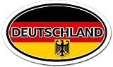 Germany Deutschland Flag Car Bumper Sticker Decal Oval