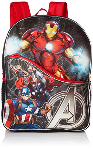Marvel Little Boys Avengers 16 Inch Backpack, Black, One Size