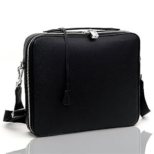 New York Travel Suitcase Style Briefcase Messenger Bag with Lock (Black) for Dell Inspiron Mini IM12-2869 12.1-Inch Netbook