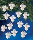 Beadery Holiday Beaded Ornament Kit, 1.125-Inch, Littlest Angel, Makes 24 Ornaments