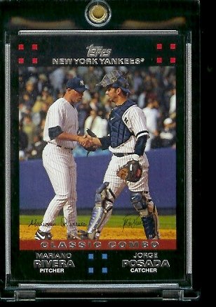 2007 Topps New York Yankees LIMITED EDITION Team Edition Baseball Card # NYY41 Jorge Posada / Mariano Rivera 