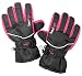 Board Angels Girls Ski Gloves Black/Cerise Board Angels winter sports gloves. Embroidered branding. Pre-shaped fingers. Adjustable wrist straps.