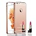 iPhone 6S Case,Roybens Luxury 2 in 1 [Air Aluminum Bumper + Acrylic Back Plate] Back mirror Anti-Scratch Case Cover for Apple iPhone 6/6S - RoseGold