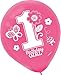 Pretty in Pink Sweet 1st Birthday Party Printed Latex Balloons Decoration, Pink/Green/Purple, Latex, 12