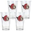 Ottawa Senators NHL 4pc Pint Ale Glass Set by Great American Products