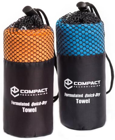 World's Most COMPACT Microfiber Towel. Seriously! Lightweight and Quick Dry. Ultra Absorbent Luxury Towel. Perfect for Gym, Travel, Camping, Beach, Sports, Bath, Yoga, Swimming Etc.