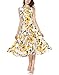 KIMILILY Women's Sleeveless Summer Lemon Printed Party Garden Swing Dresses ¡­