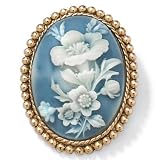 Cameo-Style Floral Pin