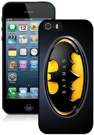 Customized Personalized phone plastic shell Case, The Joker, Batman Logo, Batman iphone5 5S case, Only fit iphone5 5S Black