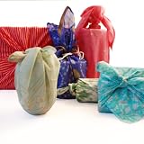 LuLu Wraps Silk Furoshiki Gift Wrap (Three Medium and Three Small)