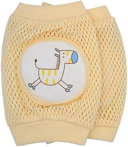 New Kid Baby Mesh Crawling Knee Pads Toddler Elbow Pads Summer Style 805684 Zebra (Yellow) by YEAHINSHOP