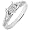 14k White Gold 5/8ctw Princess Diamond Wedding Ring (HI/SI-I1) - Size 5