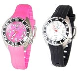 Freestyle Womens Black Tip Shark MID Water Proof Watch 76201 & 76217 Black and Pink Womans Ladies Girls Wristwatch Watch New Authorized Dealer Full Warranty On Sale Surf Surfing Surfer Swim Swimmer Swimming Scuba Dive Diving Diver