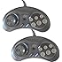 Pair of 6 button controllers for Sega Megadrive/Master System
