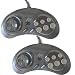 Pair of 6 button controllers for Sega Megadrive/Master System