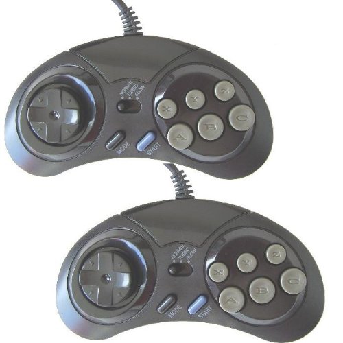 Pair of 6 button controllers for Sega Megadrive/Master System