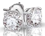 14K White Gold 2.00 ctw Diamond Stud Earrings