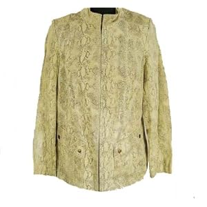 Buy Alfani Woman Python Printed Leather Jacket by Alfani